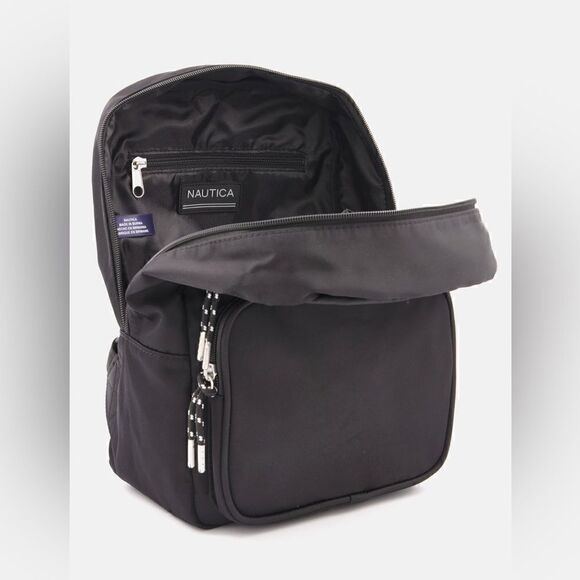 NWT Nautica Women Splash It Out 2 Backpack Black